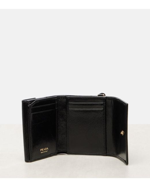 Prada Black Logo Leather Wallet