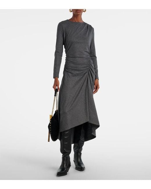 Vestido Midi Theodora En Mezcla De Lana Veronica Beard de color Gray