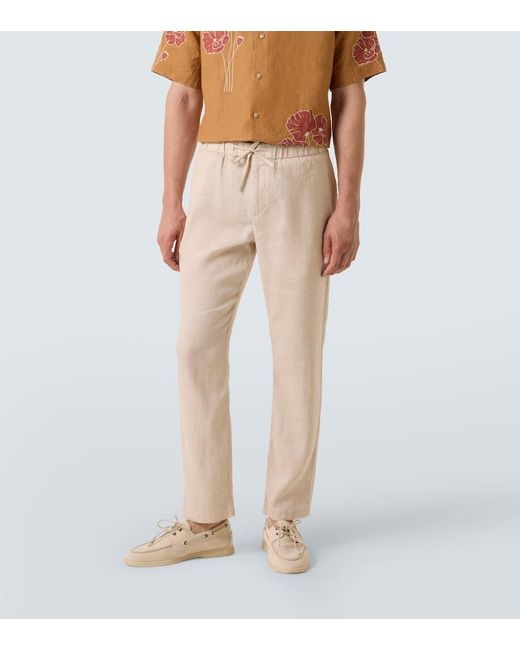 Frescobol Carioca Gerade Hose Oscar Aus Leinen Und Baumwolle in Natural für Herren