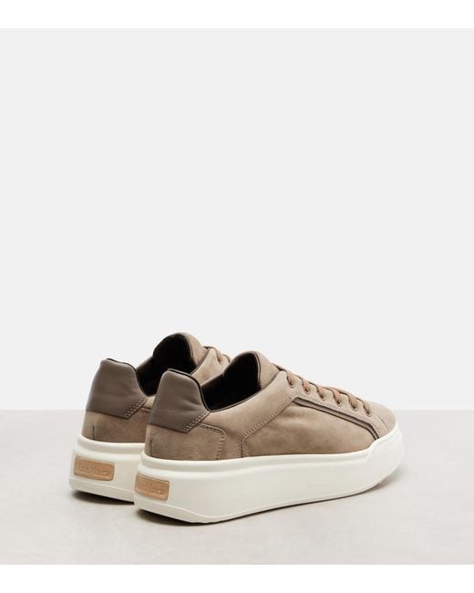 Max Mara Natural Suede Platform Sneakers