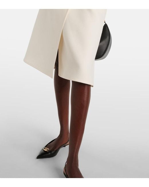 Valentino Natural Crepe Couture Midi Skirt
