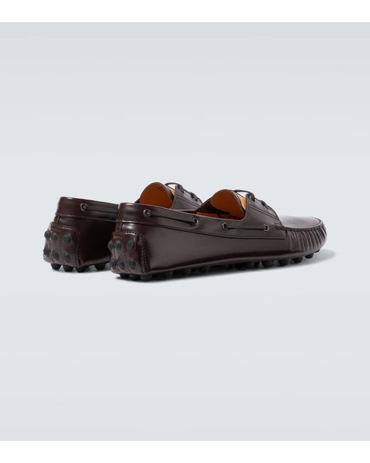 Tod's Mokassins Gommino Bubble Aus Leder in Brown für Herren