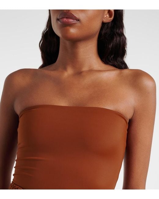 Johanna Ortiz Brown Belted Swimsuit