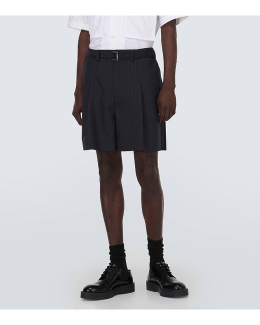 Sacai Blue Suiting Shorts for men