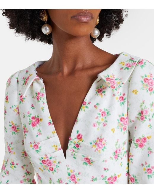 ShuShu/Tong Natural Floral Midi Dress