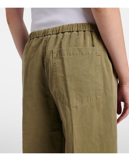 Citizens of Humanity Natural Aurora Cotton And Linen Wide-Leg Pants