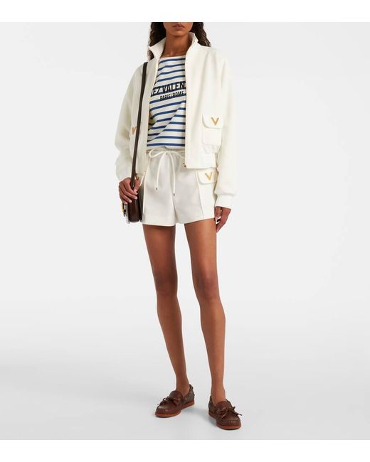 Valentino White Jacke Aus Jersey
