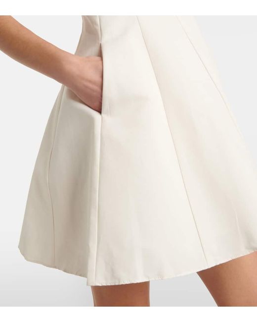 Staud White Bridal Joy Cotton-Blend Minidress