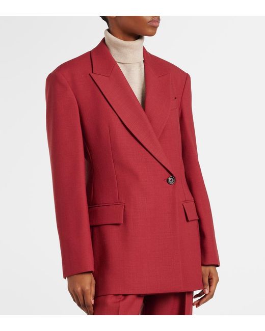 Brunello Cucinelli Red Wool Blazer