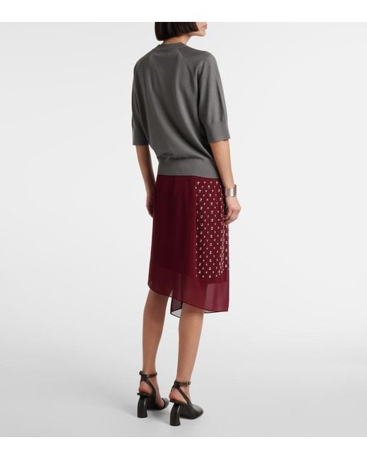 Dries Van Noten Gray Wool Top