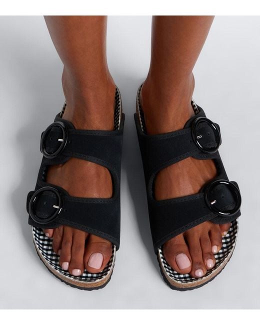 Birkenstock Black X Repetto Arizona Suede Sandals