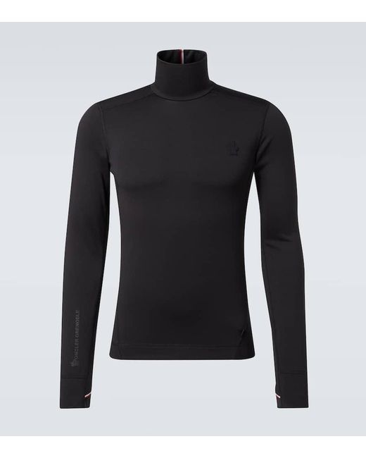 Moncler Black High Performance Jersey Ski Top for men