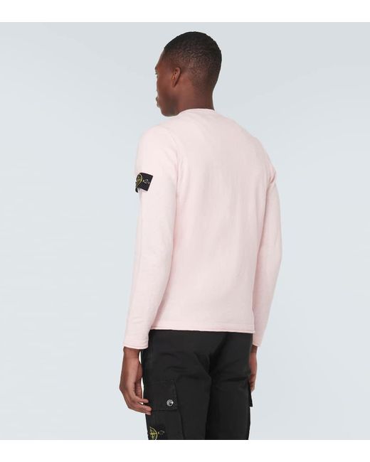Stone Island Sweatshirt Compass aus einem Baumwollgemisch in Pink für Herren