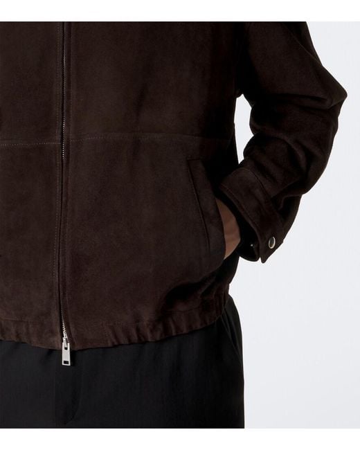 Arma Black Maddox Suede Blouson Jacket for men