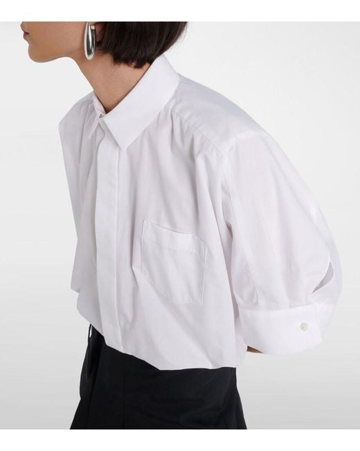 Sacai White Poplin Minidress