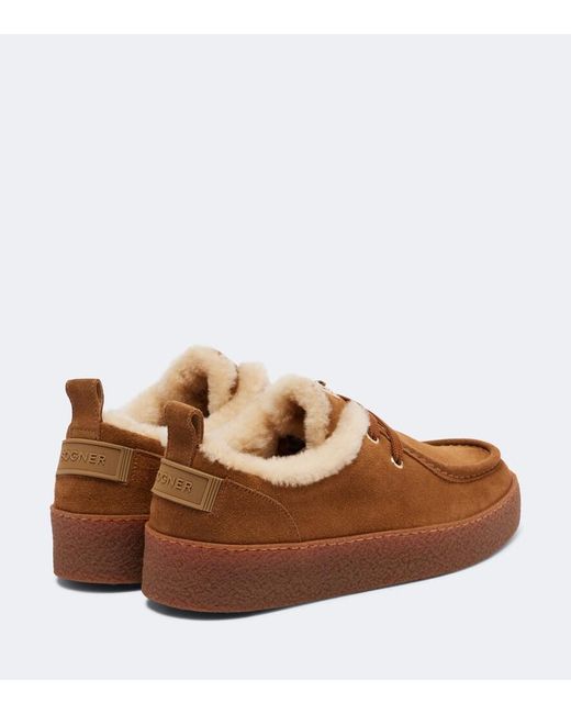 Bogner Brown Lucerne Shearling-Lined Suede Sneakers