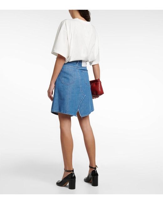 MM6 by Maison Margiela Blue Denim Miniskirt