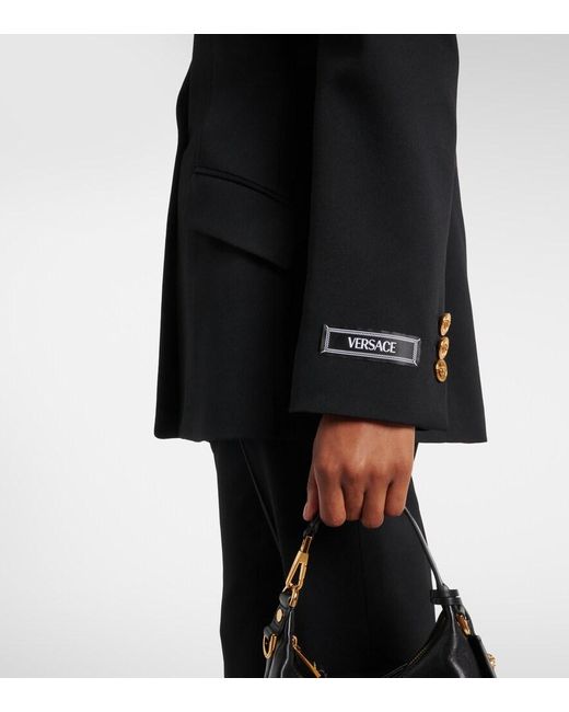 Versace Black Single-breasted Wool Jacket