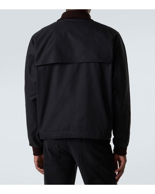 The Row Black Mantis Cotton Gabardine Blouson Jacket for men