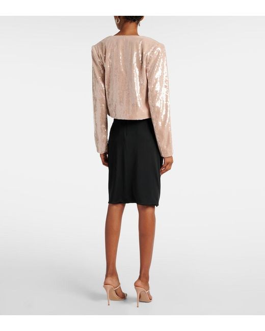 Self-Portrait Natural Sequined Jacket