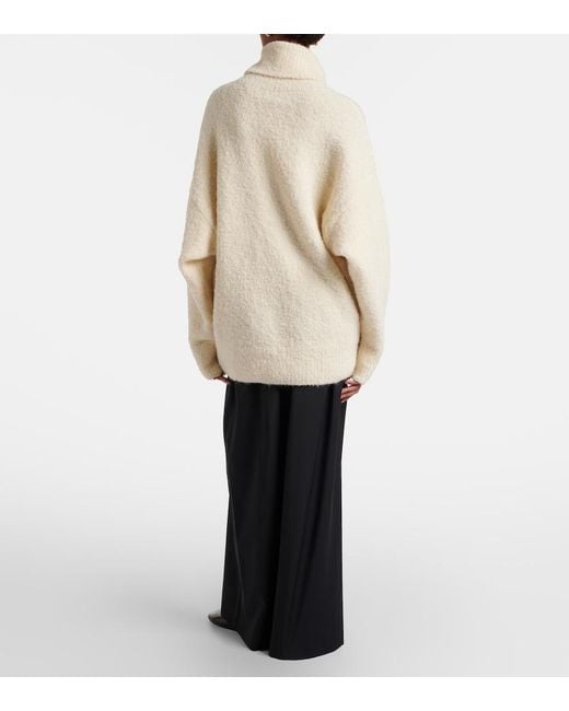 Totême Black Wool Wide-Leg Pants