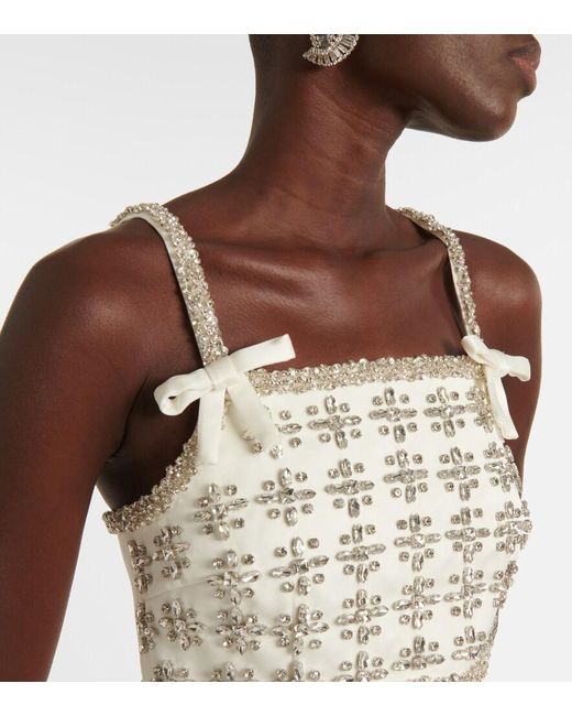Rebecca Vallance White Lia Embellished Minidress