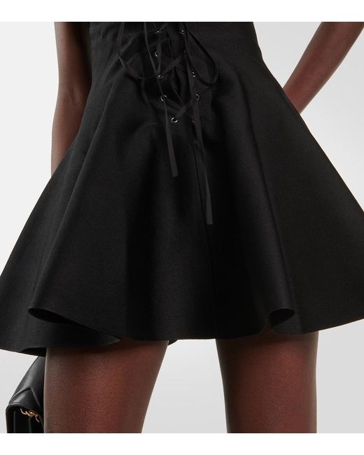 Alaïa Black Pleated Miniskirt