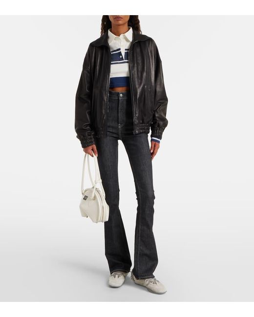 Acne Blue High-Rise Flared Jeans