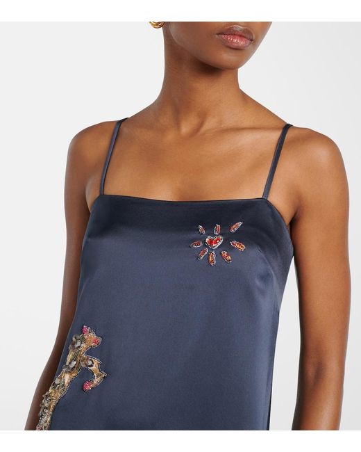 ALÉMAIS Blue X Anouk Colantoni Fontaine Slip Midi Dress
