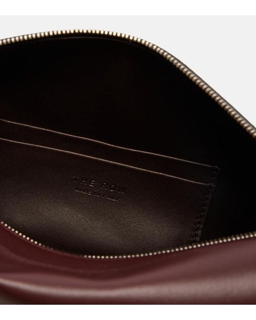 The Row Purple Squared Compact Leather Clutch