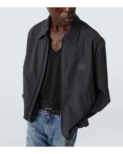 Dolce & Gabbana Gray Wool-Blend Blouson for men