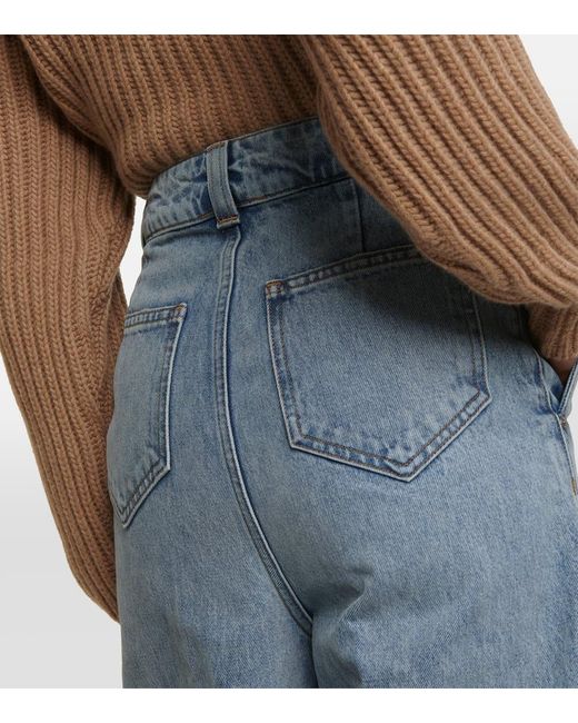 Jean Ample Isla A Taille Haute Khaite en coloris Blue