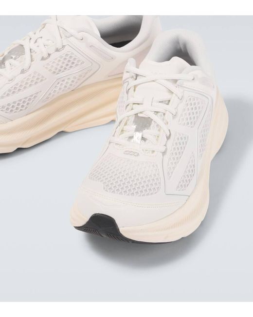 Hoka One One White Clifton One9 Running Shoes for men