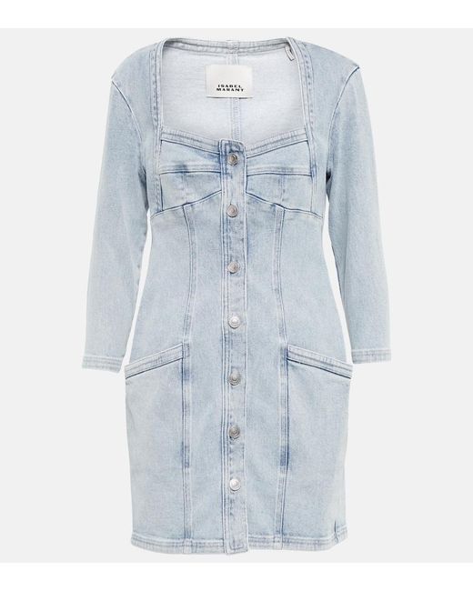 Isabel Marant Blue Vona Denim Minidress