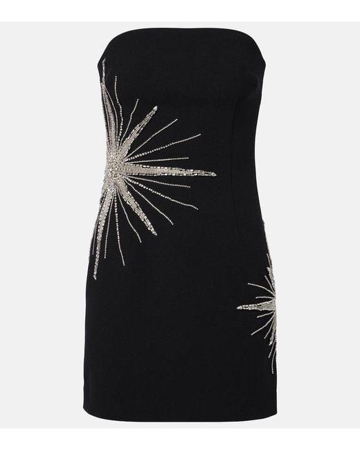 Rebecca Vallance Black Estella Embellished Minidress