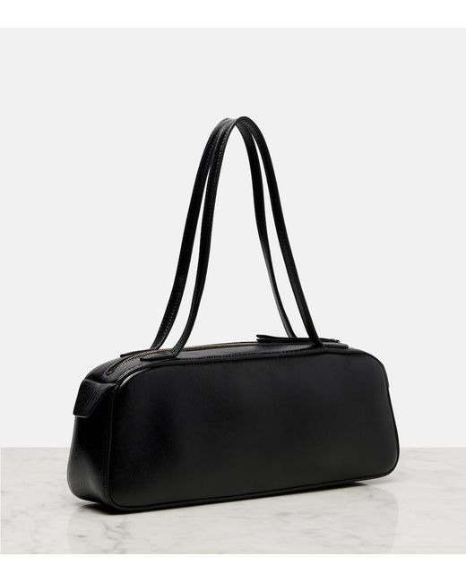 Khaite Black Simona Patent Leather Shoulder Bag