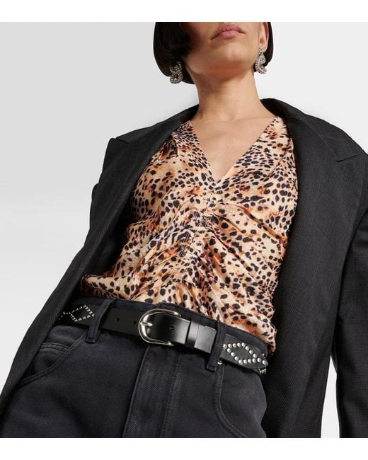 Isabel Marant Black Guertel Liliana Aus Leder