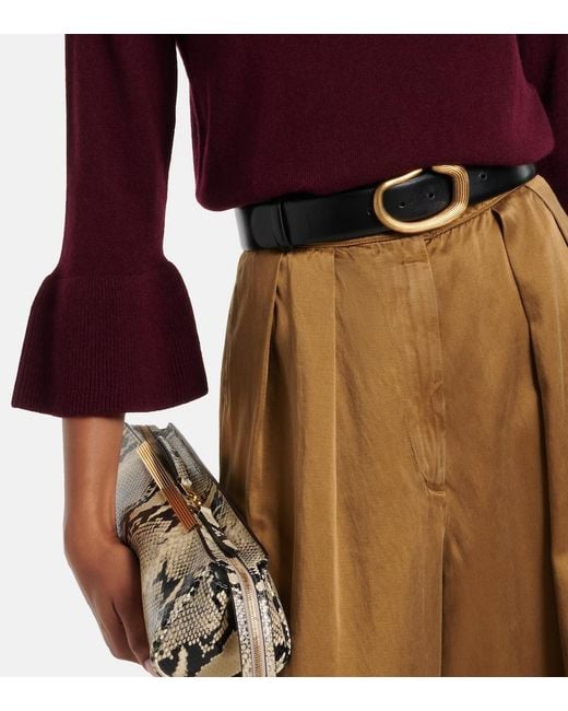 Jardin Des Orangers Purple Turtleneck Wool And Cashmere Sweater