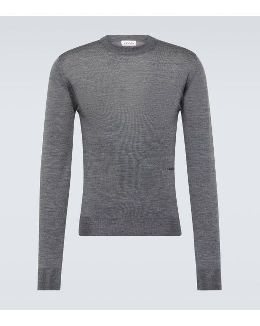 Lanvin Gray Wool Sweater for men