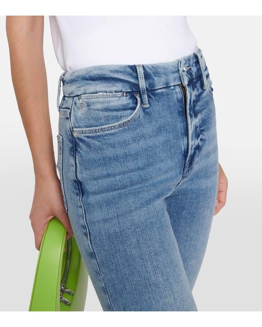 FRAME Blue Le Super High Flare Jeans