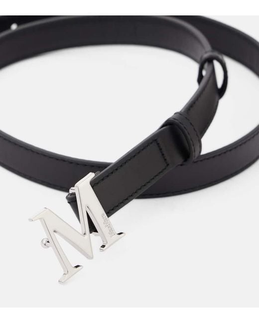 Max Mara Black Guertel Aus Leder