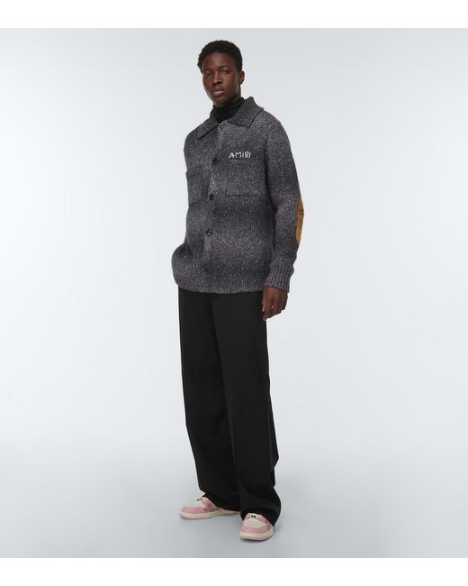 Amiri Gray Virgin Wool Overshirt for men