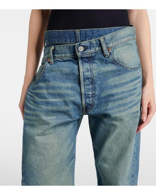 Jeans Rectos Asimetricos Junya Watanabe de color Blue