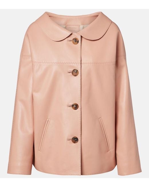 Prada Pink Leather Jacket