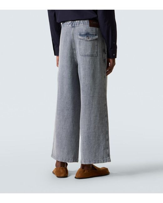 Loewe Gray Mid-Rise Wide-Leg Jeans for men
