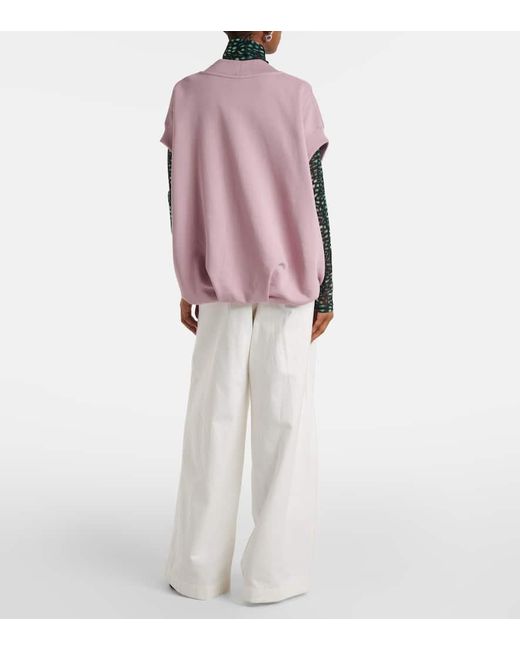 Dries Van Noten Pink Cotton Sweater Vest