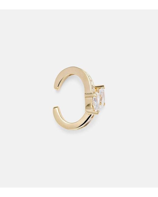 Anita Ko White Saturn 18Kt Ear Cuff With Diamonds