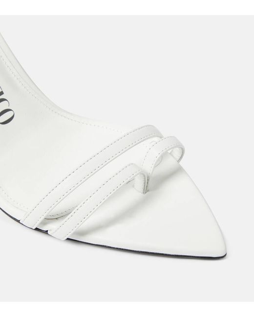 The Attico White Ester 95 Leather Sandals