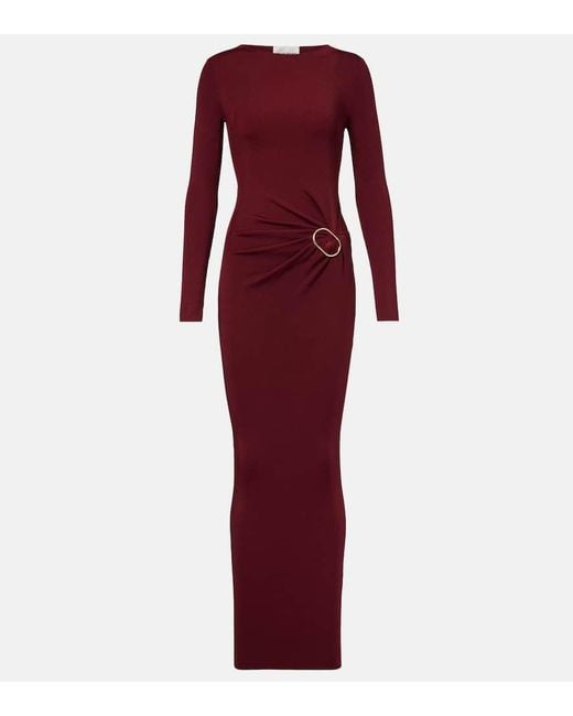 Roland Mouret Gathered Jersey Maxi Dress