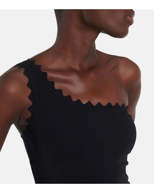 Karla Colletto Black Ines One-Shoulder Swimsuit